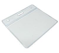 Customcard ltd CPL100 Lot de 100 pochettes transparentes en plastique pour badge d'identité 79 x 99 mm