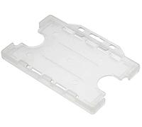 Customcard Ltd Porte-cartes double face en plastique transparent sécurisé pour 2 cartes de crédit (85 mm x 54 mm) - Durable et léger pour le travail, l'école, les événements - Porte-carte d'identité
