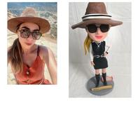 CUSTOMCRrAT Figurine De Bobblehead Personnalisee,Figurine d'action Basee sur Votre Photo,Figurine De Bobblehead Personnalisee sur Mesure Et Unique Faite A La Main Une Figurine De La Fete des Peres