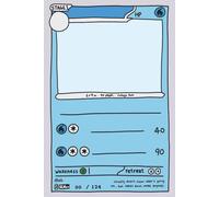 Customizable Game Card Notebook | Water Type | Lined 90 Pages: Design your own cover!