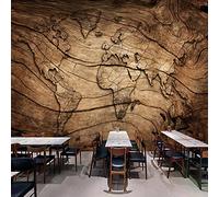 Customize Any Size 3D Photo Wallpaper Vintage Wood Grain World Map Background Wall Painting Living Room Bedroom Restaurant Mural Wall Paper,200cmX140cm