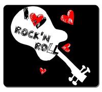 Customized Design Best Textured Surface Water Resistent Mousepad I Love Rock N Roll 4 Stylish Non-Slip Gaming Mouse Pads
