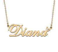 Customized Made Women Name Necklace Gold Personalized Heart Pendant for Her Diana