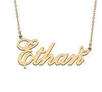Customized Made Women Name Necklace Gold Personalized Heart Pendant for Her Ethan