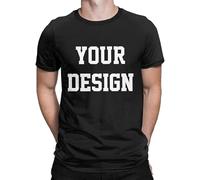 Customized Men's T-Shirt Your OWN Design Pure Cotton Tees Short Sleeve DIY Photo Or Logo T Shirts O Neck Clothes Black Black