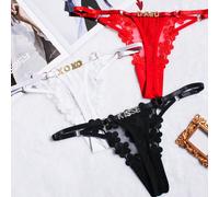 Customized Name Crystal lettre Thong, Sexy Women Lace Bikini Briefs, T-Back Triangle Panties, Personalized Gift For Girlfriend/Wife, Ideal For Birthday, Anniversary, Valentine's Day, Christmas, Hallow