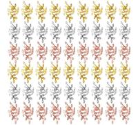 CustomyLife Lot de 150 bijoux de cheveux en forme de feuille pour dreadlocks, perles de cheveux tressées en métal non délavé, accessoires pour boucles d'oreilles, colliers, loisirs créatifs, or