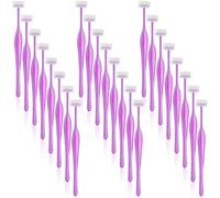 CustomyLife Lot de 24 rasoirs à sourcils, rasoirs en acier inoxydable pour le visage, les yeux, les sourcils, outil d'épilation du visage violet pour le maquillage des femmes et des hommes
