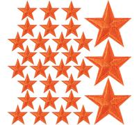 CustomyLife Lot de 30 écussons thermocollants à coudre ou à coudre pour chapeaux, vêtements, vestes, jeans, sacs à dos - 2,5 cm - Orange