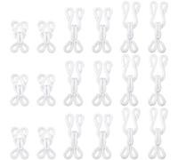 CustomyLife Lot de 36 paires de crochets à coudre et œillets de fermeture 2/3/3,5 mm en métal blanc pour soutien-gorge, vêtements, pantalons, jupes