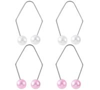 CustomyLife Lot de 4 stimulateurs de fossettes naturelles pour les joues, rose et blanc, outil de levage pour créer un beau sourire