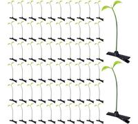 CustomyLife Lot de 60 pinces à cheveux antidérapantes en forme de pousses de haricots pour femmes et filles, jolies petites épingles à cheveux en résine, pour cheveux, vêtements, sacs, chaussures