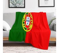 CustonCares Couverture polaire en flanelle avec drapeau du Portugal, 76,2 x 101,6 cm, respirante, confortable, couverture de lit patriotique pour canapé, chambre à coucher, voyage