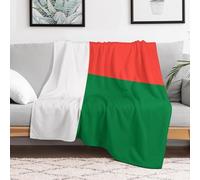 CustonCares Parure de lit en polaire avec drapeau de Madagascar - Couverture tactique patriotique - Chaude et légère - Décoration d'intérieur pour animal domestique - Lit canapé, bureau, cadeau de