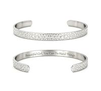 cusurlove Bracelet manchette pour femme - Inspiration, amitié, amour, chrétien, remise de diplôme, cadeau d'anniversaire pour maman, fille, sœur, meilleure amie - Prêt à offrir, One Size, Acier