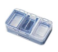 Cut comprimé - séparateur de pilules, accessoire de médicament | Tablette de coupe avec boîte de stockage intégrée, outil de santé de voyage sain pharmacie quotidienne de sécurité pratique, bleu,