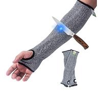 Cut résistant à Manches 40.8cm Large Knit Bras protecteurs, sécurité Pas de Slash Manches et Travailler avec Fente pour Pouce, Epi de Niveau 5 Gants de Jardinage