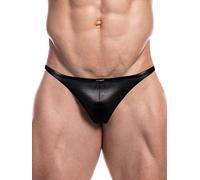 CUT4MEN Slip Bresilien Noir Leatherette Renaissance C4M11