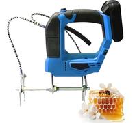 CUTANGELAR Agitateur d'abeilles portable sans fil Agitateur électrique pour cadres de ruche, moteur 150W, poids léger 4 kg, avec chargeur et boîte de rangement, idéal pour la gestion pâturages(Blue)