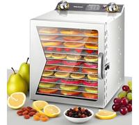 CUTANGELAR Déshydrateur Alimentaire Haute Puissance, Machine à Sécher Légumes, Séchoir Électrique pour Jerky, Herbes, Fruits et Légumes, Contrôle de Température et Minuterie Numérique(12Layers/800W)