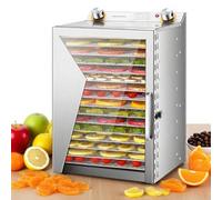 CUTANGELAR Déshydrateur Alimentaire Haute Puissance, Machine à Sécher Légumes, Séchoir Électrique pour Jerky, Herbes, Fruits et Légumes, Contrôle de Température et Minuterie Numérique(18Layers/800W)