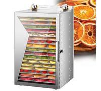 CUTANGELAR Déshydrateurs pour Nourriture et Jerky, Grand Capacité, Séchoir Inox pour Jerky, Fruits, Légumes et Friandises pour Chiens, Température Ajustable et Minuterie Numérique(18Layers/800W)