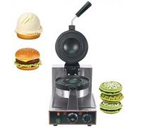 CUTANGELAR Gaufrier électrique professionnel à double tête pour hamburgers,minuterie et contrôle de la température, idéal pour les petits-déjeuners et les restaurants.(Single Head)