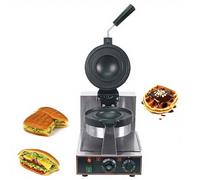 CUTANGELAR Gaufrier professionnel UFO pour hamburgers, presse à sandwichs glacés électrique à double tête,avec minuterie réglable, contrôle de la température et surface antiadhésive(Single Head)