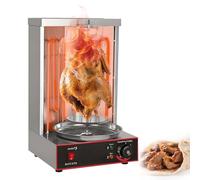 CUTANGELAR Gril Rôtissoire Vertical, Machine À Four Shawarma Avec Fabricant Kebab Rotatif 360°, Acier Inoxydable Avec Ustensiles, Température Ajustable 122-572°F Pour Maison(Electric 3000W)