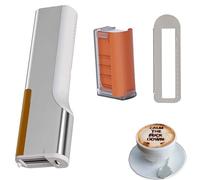 CUTANGELAR Imprimante Alimentaire DIY : Imprimante Latte Art, Stylo d'impression Alimentaire Portable, Café Portable, Imprimante Compacte De Décoration Alimentaire pour Cafés(Food Printer+Brown Ink)