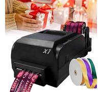 CUTANGELAR Imprimante Ruban Cadeau Numérique, Machine Impression Thermique. Offre Qualité 200dpi Et Flexibilité Linguistique, Excellent pour Décor Fêtes Et Fournitures Fêtes.(Quadrow)