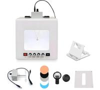 CUTANGELAR Kit De Boîte À Lumière Professionnelle pour La Photographie De Bijoux avec Plateau Tournant Réglable À 360° - pour des Images Exceptionnelles De Pierres Précieuses Et De Bijoux(TB30)