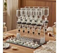 CUTANGELAR Kit De Distribution De Parfum Manuel pour Bar, Machine De Remplissage avec 12 Flacons Et Coupelles De Test, Présentoir pour Testeurs De Parfum, Idéal pour Les Collections Personnelles