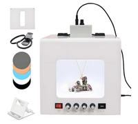 CUTANGELAR Kit De Photographie De Bijoux Professionnel avec Boîte À Lumière : Montage Suspendu Ou Posé, Rotation Électrique À 360°, Mini Softbox pour Studio Photo (3000-5500K).(TB30)