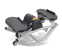 CUTANGELAR Le Stepper Latéral, Appareil Cardio Compact, Effectue Un Mouvement De Va-et-Vient. Il Est Équipé d'un Écran LCD Et De Bandes De Résistance. Idéal pour Appartement Ou Au Bureau.(Gray)