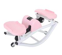 CUTANGELAR Le Stepper Latéral, Appareil Cardio Compact, Effectue Un Mouvement De Va-et-Vient. Il Est Équipé d'un Écran LCD Et De Bandes De Résistance. Idéal pour Appartement Ou Au Bureau.(Pink)