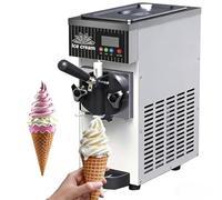 CUTANGELAR Machine À Glace Autonettoyante, Appareil À Glace Molle De Comptoir. Avec Un Réservoir De 2,5 L, Idéale Pour Les Restaurants, Les Pâtisseries Et Les Cuisines Professionnelles.(Cream)
