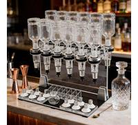 CUTANGELAR Machine De Remplissage De Parfum en Verre, 12 Têtes De Pompe, 12 Coupelles De Test, Flacons De Parfum en Verre De 200 ML, Idéale pour Les Boutiques Et Les Passionnés De Parfums.