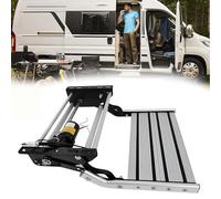 CUTANGELAR Marchepied Électrique pour Camping-Car, Marchepied Électrique Automatique avec Éclairage LED Puissant, Structure en Acier Renforcé Et Alliage D'aluminium.(Single)