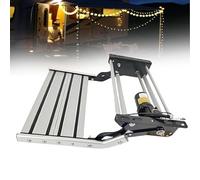 CUTANGELAR Marchepied Électrique pour Camping-Car, Marchepied Pliable À Une Ou Deux Couches en Alliage D'aluminium De 48 Cm avec Éclairage LED, pour Camping-Cars, Caravanes Et Caravanes.(Single)
