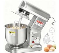 CUTANGELAR Mélangeur À Pâte Électrique, Mélangeur Sur Socle Grade Commercial. Moteur Puissant 500W, Complet Avec Fouet Fil Et Batteur Plat Pour Applications De Boulangerie Professionnelle.(7L/6.4qt)