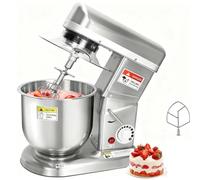 CUTANGELAR Mélangeur Acier Inoxydable, Machine De Transformation Alimentaire Commerciale. Options Capacité 5L/7L/10L, Parfait Pour Restaurants Et Commerces Alimentaires.(7L/6.4qt)