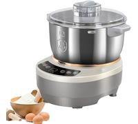 CUTANGELAR Pâteuse électrique avec bol en acier inoxydable 5 L/7 L, moteur silencieux de 200 W, idéale pour la préparation du pain, des pizzas et des raviolis(7L)