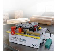 CUTANGELAR Plaqueuse De Chants Portable Avec Découpe Automatique. Cette Plaqueuse De Chants De 1200 W Est Équipée D'un Encollage Double Face Et D'une Vitesse Réglable De 0 À 6 M/min