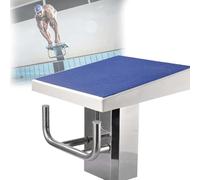 CUTANGELAR Plateforme De Saut De Compétition De Natation Inclinée À 15°, Bloc De Départ en Une Étape, avec Poignée pour Le Dos Crawlé, Acier Inoxydable Robuste, Charge Maximale De 250 Kg(Upgrade)
