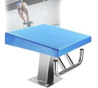 CUTANGELAR Plateforme De Saut De Compétition De Natation Inclinée À 15°, Bloc De Départ en Une Étape, avec Poignée pour Le Dos Crawlé, Acier Inoxydable Robuste, Charge Maximale De 250 Kg(Standard)