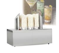 CUTANGELAR Polisseuse À Verre-s À Vin Professionnelle 1200 W/2400 W, Séchoir À Verr Professionnel, Capacité De 300/330/660 Verr-es/heure, Nettoyage À 360° Polisseuse/nettoyeuse(8Head)