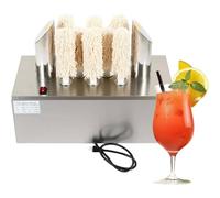 CUTANGELAR Polisseuse Électrique Pour Ver-res À Vin Avec Séchoir Automatique. Machine Professionnelle De Polissage De Ver-res À Vin (330/660 Verres/h). Nettoyage À 360° Sans Angl Morts(8Head)