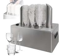 CUTANGELAR Polisseuse Électrique Pour Verres À Vin Av-ec Séchoir Automatique. Machine Professionnelle De Polissage De Ver-res À Vin (330/660 Verres/h). Nettoyage Facile Et Sans Effort(8Head)