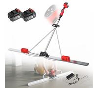 CUTANGELAR Règle Vibrante Sans Fil Professionnelle, Équipée De Moteurs Double Cuivre 3000-6000 Tr/Min,Consolidation Du Béton Sur Les Allées Et Les Chantiers De Construction.(1Battery,1.8m)